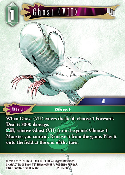 (046) Final Fantasy TCG Dawn of Heroes Single: Ghost (VII) (20-046) Holo Common