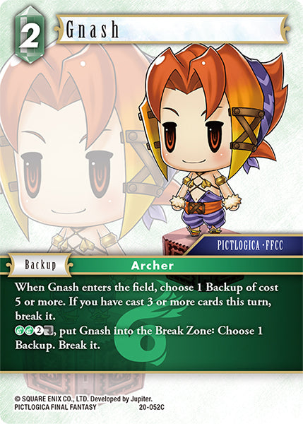 (052) Final Fantasy TCG Dawn of Heroes Single: Gnash (20-052)  Common