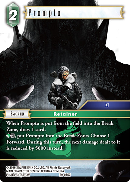 (055) Final Fantasy TCG Dawn of Heroes Single: Prompto (20-055) Holo Common