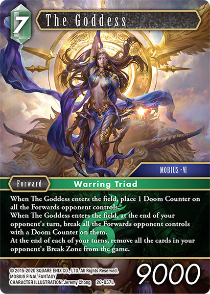 (057) Final Fantasy TCG Dawn of Heroes Single: The Goddess (20-057) Holo Legend