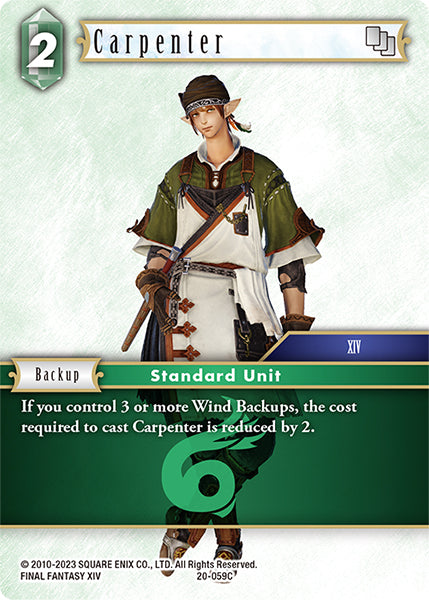 (059) Final Fantasy TCG Dawn of Heroes Single: Carpenter (20-059) Holo Common