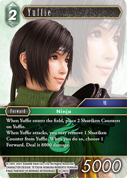 (061) Final Fantasy TCG Dawn of Heroes Single: Yuffie (20-061)  Common