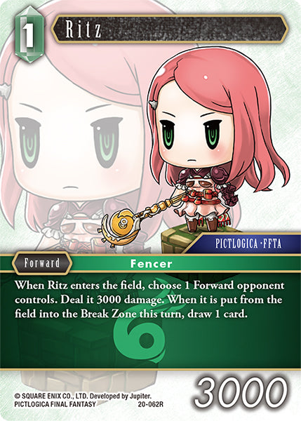 (062) Final Fantasy TCG Dawn of Heroes Single: Ritz (20-062)  Rare