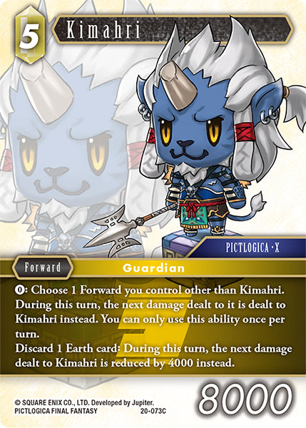 (073) Final Fantasy TCG Dawn of Heroes Single: Kimahri (20-073) Holo Common