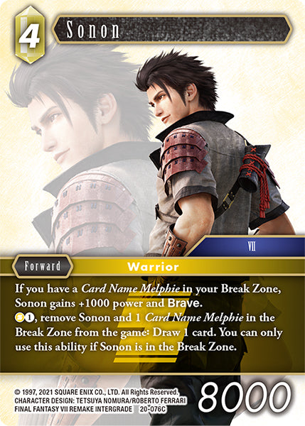 (076) Final Fantasy TCG Dawn of Heroes Single: Sonon (20-076) Holo Common
