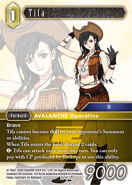(077) Final Fantasy TCG Dawn of Heroes Single: Tifa (20-077)  Legend