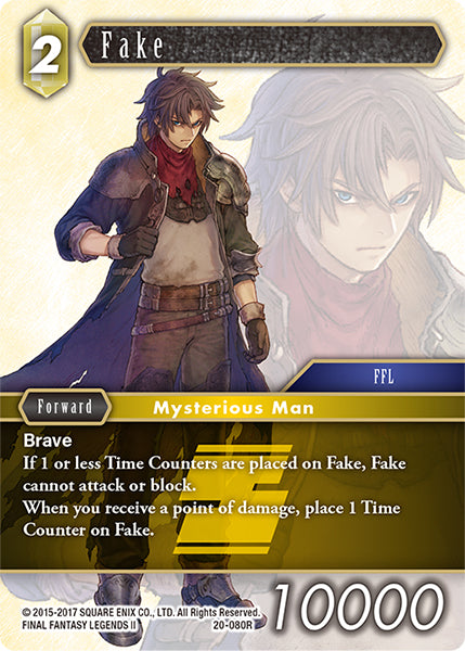 (080) Final Fantasy TCG Dawn of Heroes Single: Fake (20-080)  Rare