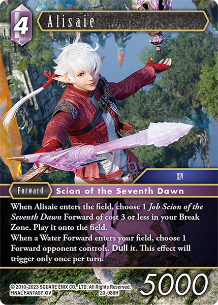 (086) Final Fantasy TCG Dawn of Heroes Single: Alisaie (20-086) Holo Hero