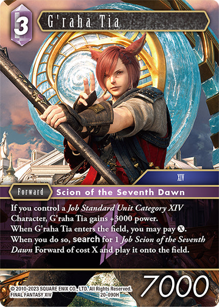(090) Final Fantasy TCG Dawn of Heroes Single: G'raha Tia (20-090) Holo Hero