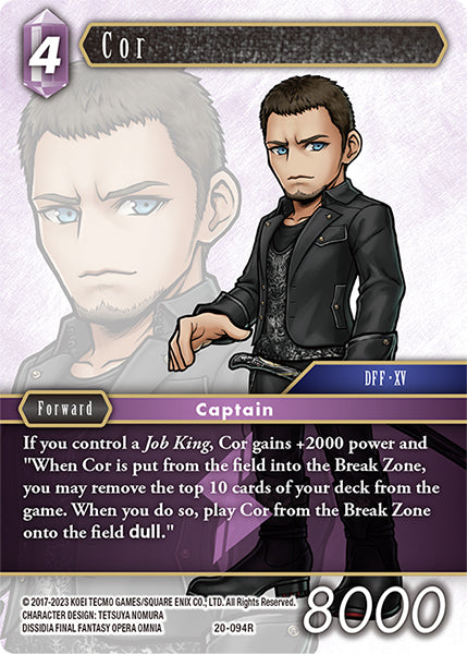 (094) Final Fantasy TCG Dawn of Heroes Single: Cor (20-094) Holo Rare