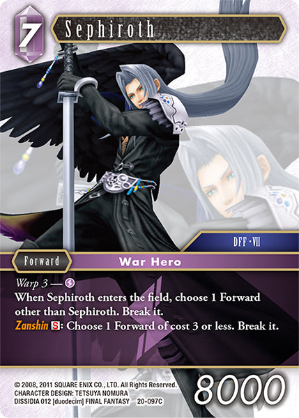 (097) Final Fantasy TCG Dawn of Heroes Single: Sephiroth (20-097) Holo Common