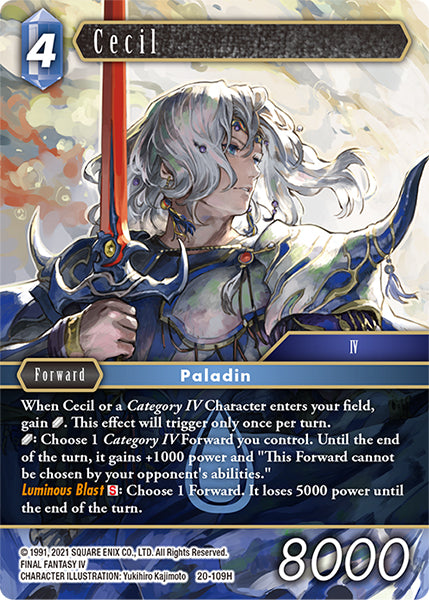 (109) Final Fantasy TCG Dawn of Heroes Single: Cecil (20-109) (V.1)  Hero