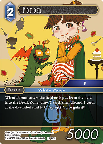 (113) Final Fantasy TCG Dawn of Heroes Single: Porom (20-113) (V.1)  Rare