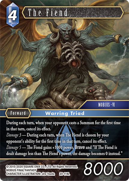 (114) Final Fantasy TCG Dawn of Heroes Single: The Fiend (20-114)  Legend