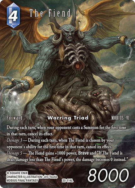 (20-114) Final Fantasy TCG Gunslinger in the Abyss Single: The Fiend (20-114) (V.2) Holo Legend