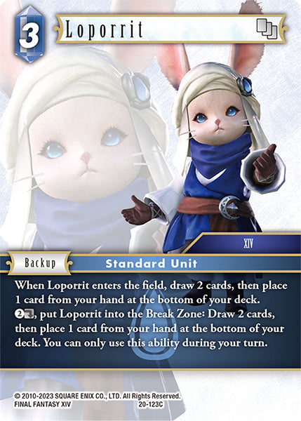 (123) Final Fantasy TCG Dawn of Heroes Single: Loporrit (20-123)  Common