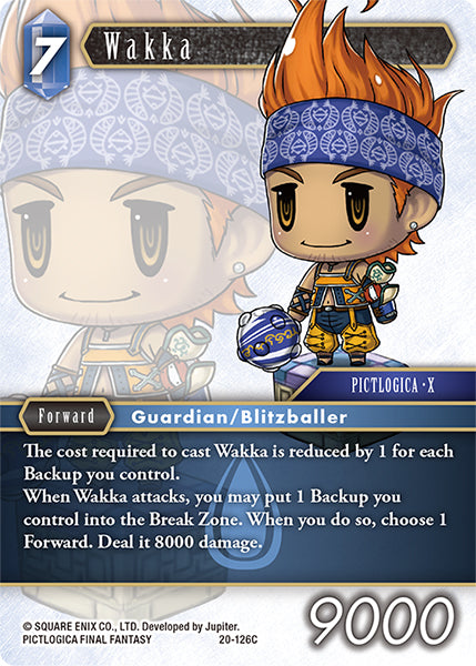(126) Final Fantasy TCG Dawn of Heroes Single: Wakka (20-126) Holo Common