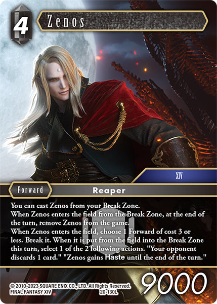 (130) Final Fantasy TCG Dawn of Heroes Single: Zenos (20-130) Holo Legend