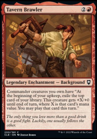 (200) Magic The Gathering Commander Legends: Battle for Baldur's Gate Single: Tavern Brawler  Common