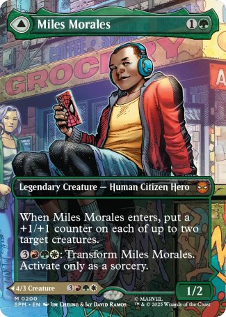 (200) Magic The Gathering Magic: The Gathering | Marvel's Spider-Man: Extras Single: Miles Morales // Ultimate Spider-Man (V.1) Holo Mythic