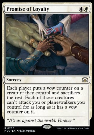 (200) Magic The Gathering Commander: March of the Machine Single: Promise of Loyalty  Rare