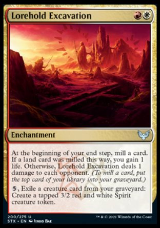 (200) Magic The Gathering Strixhaven: School of Mages Single: Lorehold Excavation  Uncommon