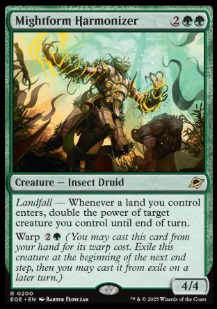 (200) Magic The Gathering Edge of Eternities Single: Mightform Harmonizer Holo Rare