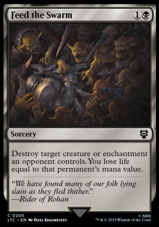 (200) Magic The Gathering Commander: The Lord of the Rings: Tales of Middle-earth Single: Feed the Swarm  Common