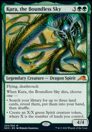 (200) Magic The Gathering Kamigawa: Neon Dynasty Single: Kura, the Boundless Sky Holo Mythic