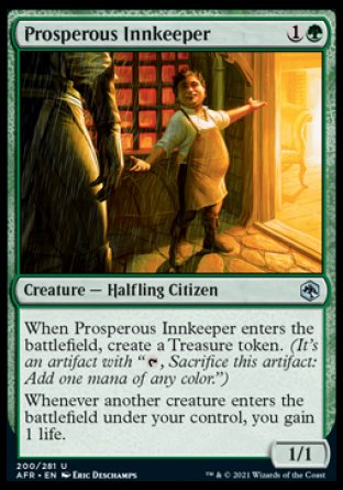 (200) Magic The Gathering Adventures in the Forgotten Realms Single: Prosperous Innkeeper Holo Uncommon