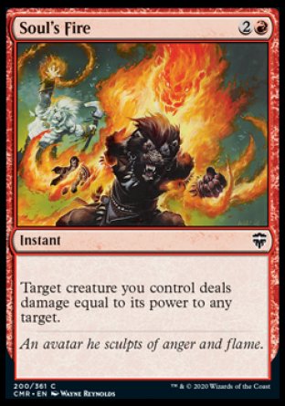 (200/361) Magic The Gathering Commander Legends Single: Soul's Fire  Common
