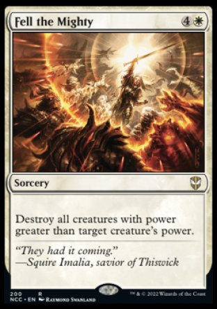 (200) Magic The Gathering Commander: Streets of New Capenna Single: Fell the Mighty  Rare