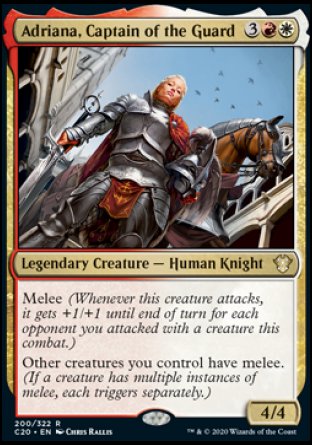 (200/322) Magic The Gathering Commander: Ikoria Single: Adriana, Captain of the Guard  Rare