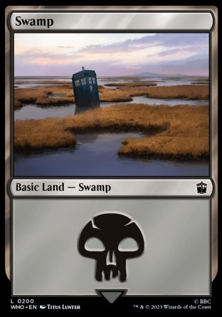 (200) Magic The Gathering Universes Beyond: Doctor Who Single: Swamp (V.1)  Land