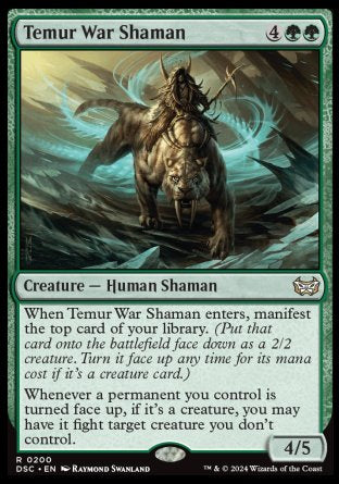 (200) Magic The Gathering Commander: Duskmourn: House of Horror Single: Temur War Shaman  Rare