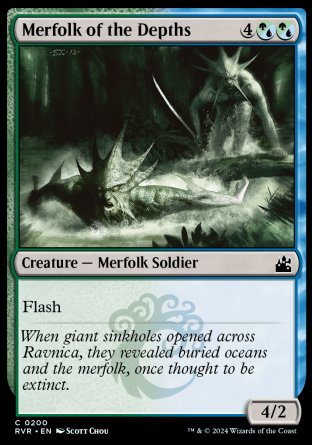 (200) Magic The Gathering Ravnica Remastered Single: Merfolk of the Depths  Holo Common