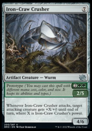 (200) Magic The Gathering The Brothers' War Single: Iron-Craw Crusher  Uncommon