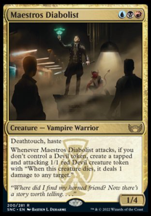 (200) Magic The Gathering Streets of New Capenna Single: Maestros Diabolist  Rare