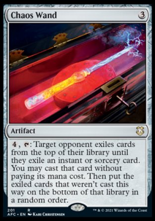 (201) Magic The Gathering Commander: Adventures in the Forgotten Realms Single: Chaos Wand  Rare