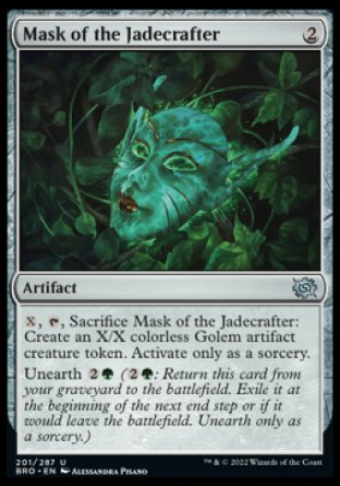 (201) Magic The Gathering The Brothers' War Single: Mask of the Jadecrafter Holo Uncommon