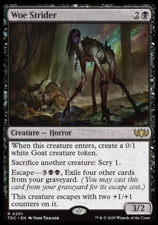 (201) Magic The Gathering Commander: Tarkir: Dragonstorm Single: Woe Strider  Rare