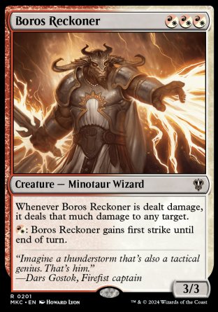 (201) Magic The Gathering Commander: Murders at Karlov Manor Single: Boros Reckoner  Rare