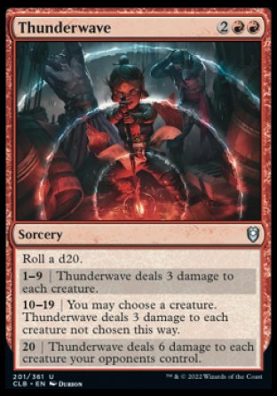 (201) Magic The Gathering Commander Legends: Battle for Baldur's Gate Single: Thunderwave Holo Uncommon