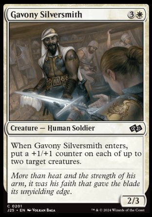 (201) Magic The Gathering Foundations Jumpstart Single: Gavony Silversmith  Common