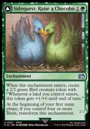 (201) Magic The Gathering Magic: The Gathering - FINAL FANTASY Single: Sidequest: Raise a Chocobo // Black Chocobo  Uncommon