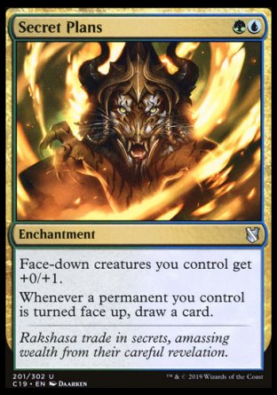 (201) Magic The Gathering Commander 2019 Single: Secret Plans Holo Uncommon