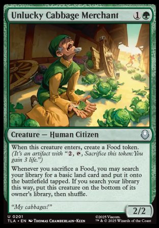 (201) Magic The Gathering Magic: The Gathering | Avatar: The Last Airbender Single: Unlucky Cabbage Merchant Holo Uncommon