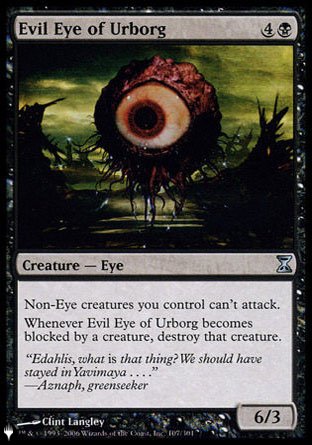 (107) Magic The Gathering The List Single: Evil Eye of Urborg  Uncommon