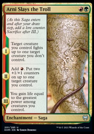 (201/285) Magic The Gathering Kaldheim Single: Arni Slays the Troll Holo Uncommon