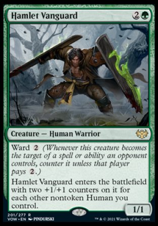 (201) Magic The Gathering Innistrad: Crimson Vow Single: Hamlet Vanguard Holo Rare